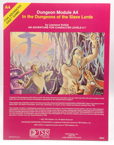 AD&D A4 In the Dungeons of the Slave Lords VG, by Lawrence Schick