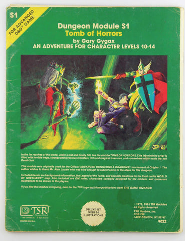 AD&D S1 Tomb of Horrors Fair, by Gary Gygax  
