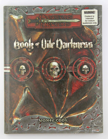 Book of Vile Darkness (Dungeons & Dragons d20 3.0 Fantasy Roleplaying Supplement), by Cook, Monte  