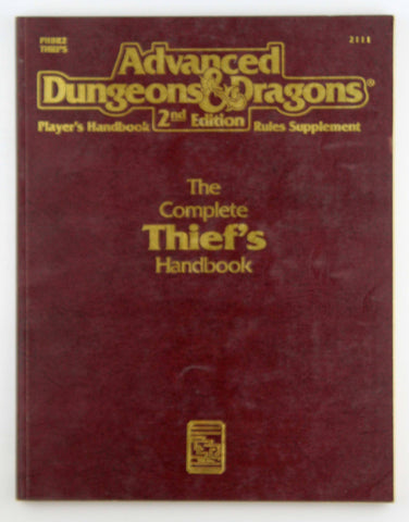 The Complete Thief's Handbook: Player's Handbook Rules Supplement, 2nd Edition (Advanced Dungeons & Dragons), by Carl Sargent, John Nephew  