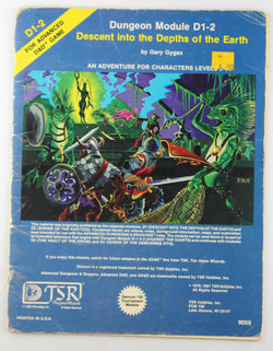 AD&D D1-2 Descent into the Depths of the Earth Rubbed, by Gary Gygax  