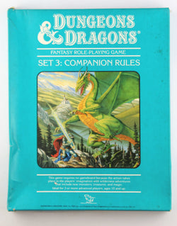 Dungeons & Dragons Set 3 Companion Rules, by Mentzer, Gygax, Arneson  