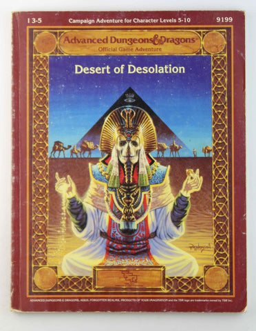 AD&D I3-5 Desert of Desolation Missing Poster Map, by Hickman, Meyers  