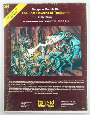AD&D S4 The Lost Caverns of Tsojcanth Gygax, by Gary Gygax  