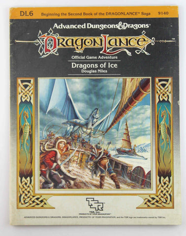 AD&D DL6 Dragons of Ice w/Map, by Niles  