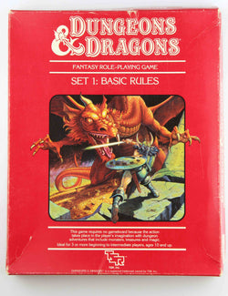 Dungeons & Dragons D&D Set 1 Basic Rules w/Dice 1011, by Gygax, Arneson, Mentzer  