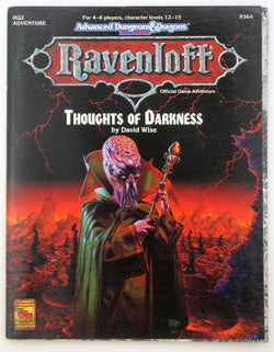 AD&D 2e Thoughts of Darkness w/Map, by David Wise  