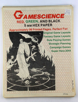 Gamescience Red, Gree, and Black 5 mm Hex Paper for RPGs D&D, by In House  