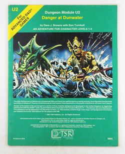 AD&D U2 Danger at Dunwater VG, by Browne, Turnbull  