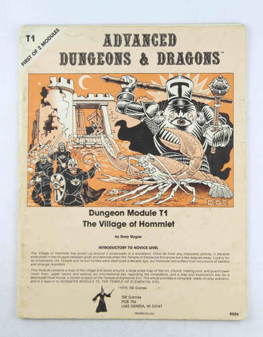 AD&D T1 The Village of Hommlet Monochroms, by Gygax  