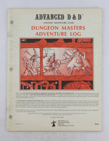 AD&D Dungeon Masters Adventure Log VG, by Various  