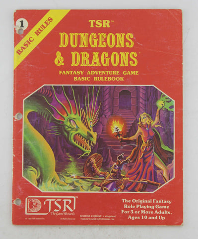 D&D Fantasy Adventure Game: Basic Rulebook Colored, by Moldvay  