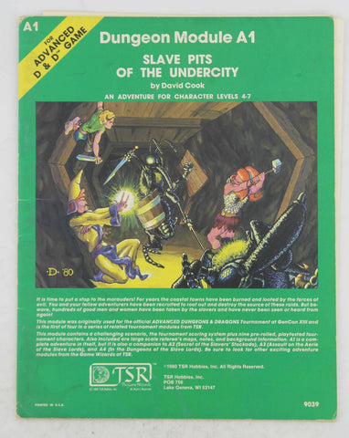 AD&D A1 Slave Pits of the Undercity Small Stain, by David Cook  
