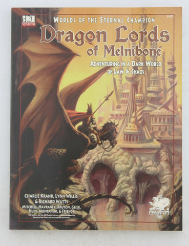 Dragon Lords of Melnibone: Adventuring in a Dark World of Law & Chaos (Dragon Lords of Melnibone (D20),2017,) (Worlds of the Eternal Champion), by Charlie Krank, et al  