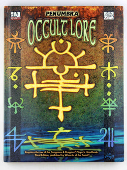 d20 Occult Lore D&D Penumbra RPG, by Keith Baker, et al  