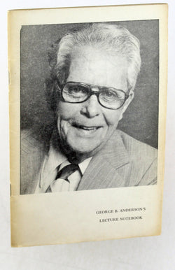 George B Anderson's Lecture Notebook, by George B Anderson Signed 