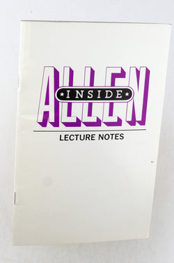 Inside Allen Lecture Notes, by Stan Allen Signed 