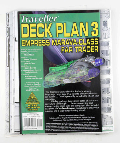 Traveller Deck Plan 3: Empress Marava-Class Far Trader, by Steve Jackson Games  
