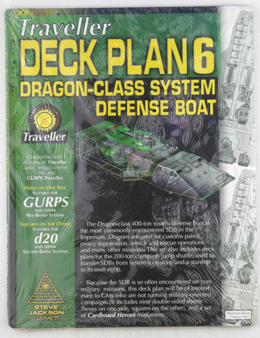 GURPS Traveller: Deck Plan 6 System Defense Boat, by Steve Jackson Games  