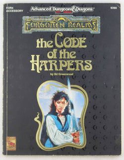 AD&D 2e The Code of the Harpers Forgotten Realms, by Ed Greenwood  
