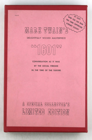 MARK TWAIN COLLECTOR'S LIMITED EDITION 1601 LONG SUPPRESSED "GAS" SLIPCASE GAG [Hardcover] Mark Twain, by Mark Twain  