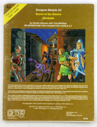 Secret Of The Slavers Stockade - Dungeon Module A2, by Johnson, Harold  