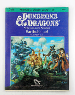 Earthshaker! (Dungeons & Dragons module CM4, Adventure for Character Levels 18-20), by David  "Zeb" Cook  