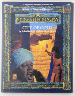 AD&D 2e City of Gold Forgotten Realms w/Map, by John Nephew, Jonathan Tweet  