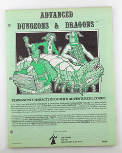 AD&D Permanent Character Folder & Adventure Records 9029, by In House  