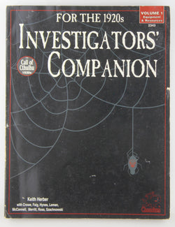 Investigator's Companion for the 1920s: Volume 1 - Equipment & Resources (Call of Cthulhu), by Herber, Keith  
