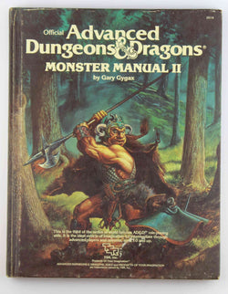 Advanced Dungeons and Dragons: Monster Manual II (#2016), by Gygax, Gary  