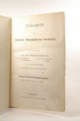 Zeitschrift der Deutschen Morgenl?ndischen Gesellschaft Sieben und zwanzigster band, by Prof Dr Ludolf Krehl  