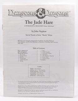 The Jade Hare TSR Dungeons & Dragons, by John Nephew  