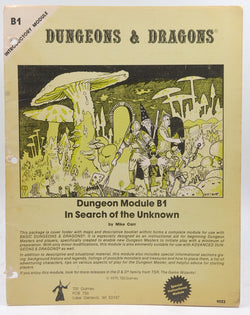 D&D B/X In Search of the Unknown Rough, by Mike Carr  