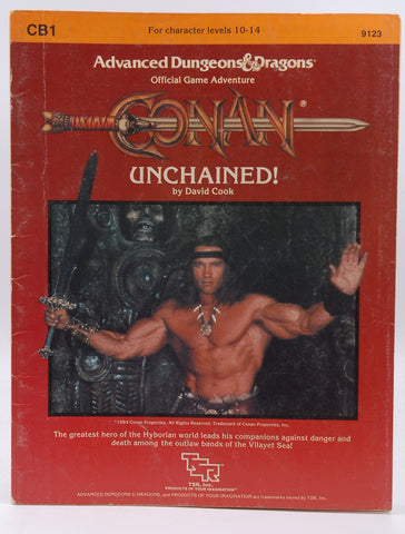 AD&D CB1 Conan Unchained! VG, by David Cook  