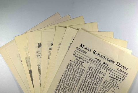 8 Issues of Model Railroader's Digest 1936 (1955 reprints), by Many  