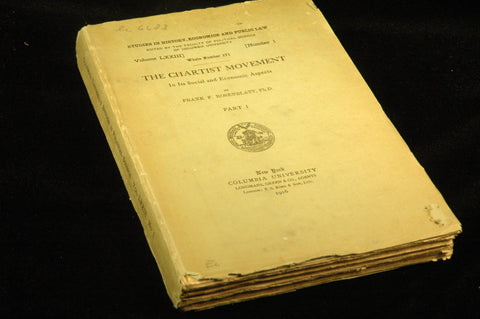 The Chartist movement in its social and economic aspects., by Rosenblatt. Frank F. (Frank Ferdinand). 1882-1927.  