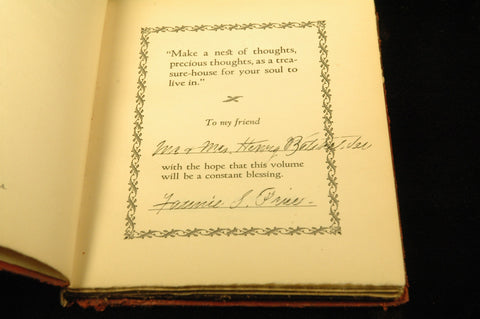 A NEST OF THOUGHTS, by Price, Fannie Signed 
