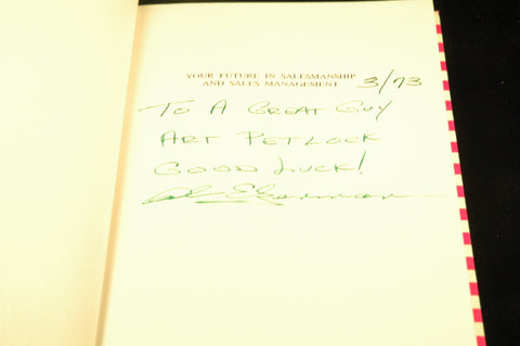 Your future in salesmanship and sales management, (Careers in depth, 101), by Elzerman, A. W Signed First Edition