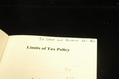 Limits of Tax Policy, by Asa Hansson Signed 
