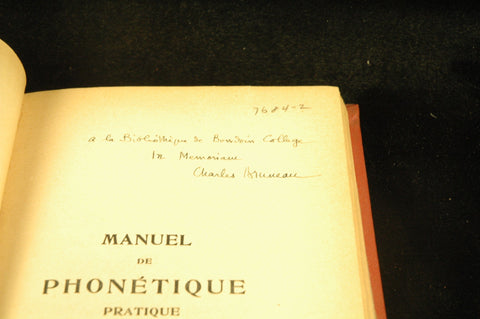 Manuel de Phon?tique pratique (Deuxi?me ?dition revue et compl?t?e), by Bruneau, Charles. Signed 