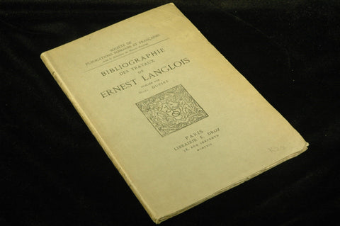 Bibliographie Des Travaux De Ernest Langlois, by Noel Dupire  