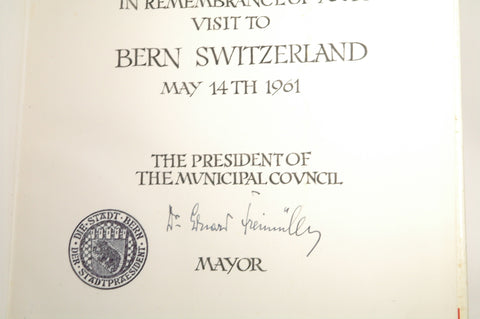 Berne l'Ancienne. Of Old Berne. Vom alten Bern, by Stettler, Michael and Hermann von Fischer Signed 