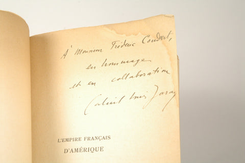 L'empire Francais D'amerique (1534-1803), by  Signed 