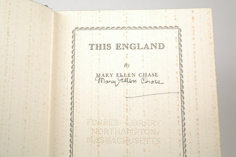 This England, by Chase, Mary Ellen Signed First Edition
