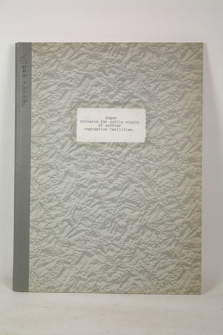 Criteria for public supply of outdoor recreation facilities (Research bulletin / Massachusetts Agricultural Experiment Station), by Angus, James  
