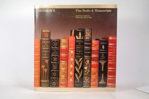 FINE BOOKS & MANUSCRIPTS  WEDNESDAY, MAY 6, 1981 - SALE # 4598E, by SOTHEBY'S  